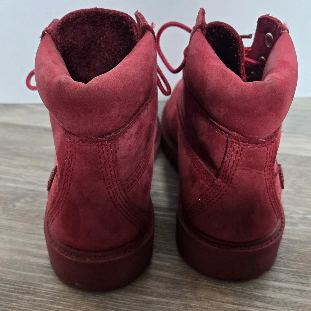 Timberland Boots‎ 6 inch Premium Red Waterproof Kids Youth Juniors Boys Size 2.5